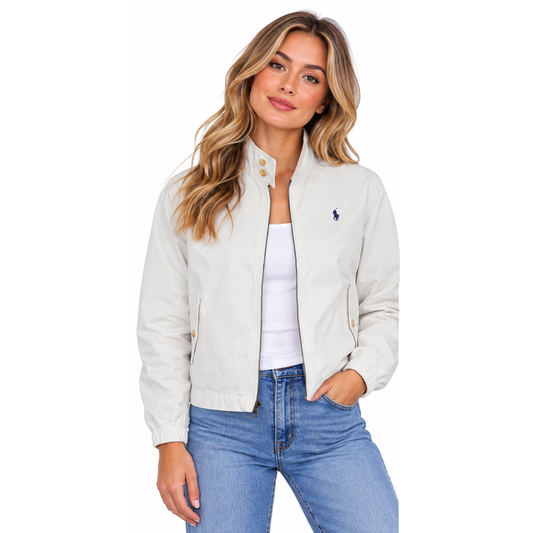 Ralph Lauren Cotton Windbreaker Jacket White Women's