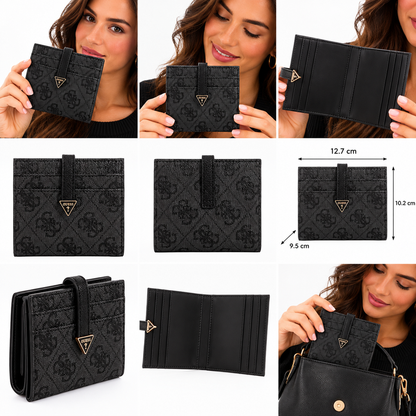 Guess Womens Laurel SLG Card Holder Coal Logo SG850052