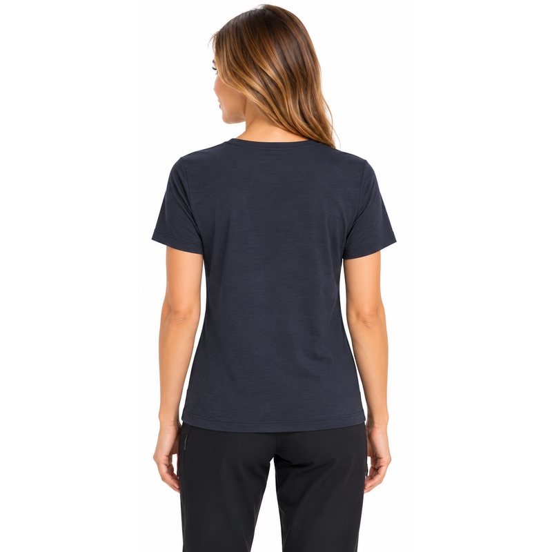 Jack Wolfskin Womens T-Shirt Dark Navy 1809671 Medium