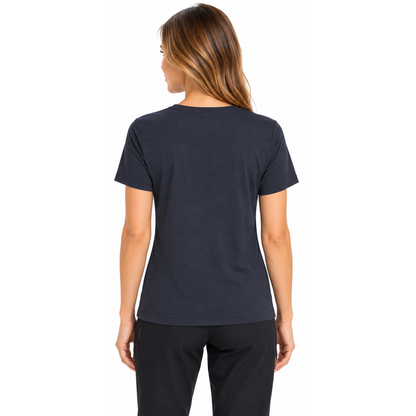 Jack Wolfskin Womens T-Shirt Dark Navy 1809671 Medium