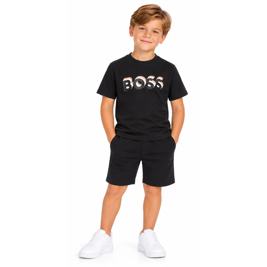 Hugo Boss Boys T-Shirt Boss Logo Black