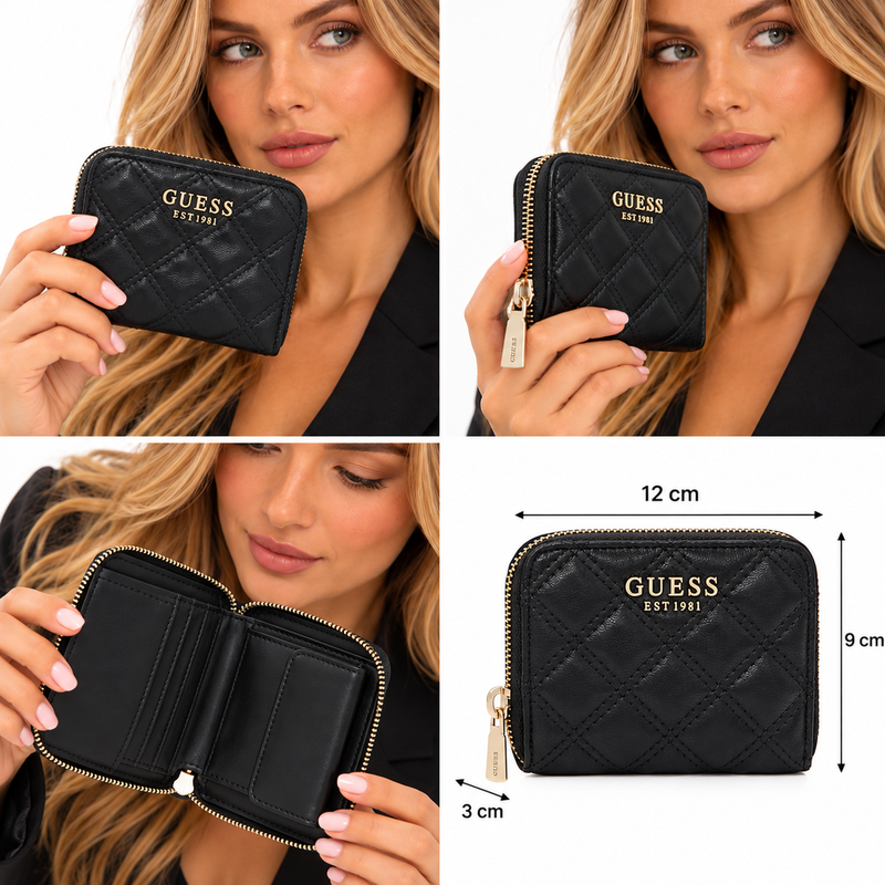 Guess Giully Women's Quilted Purse Black