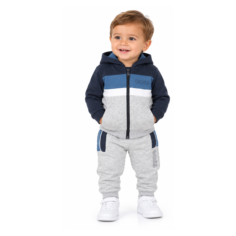 Hugo Boss Grey & Blue Kid's Tracksuit