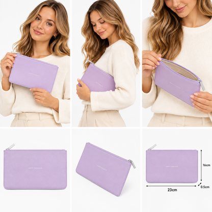 Estella Bartlett Happy Thoughts Lilac Flat Pouch