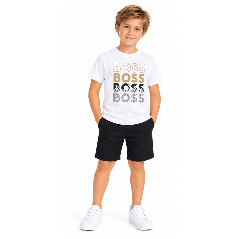 Hugo Boss Kid's T-Shirt | Cotton Comfort | Logo Print
