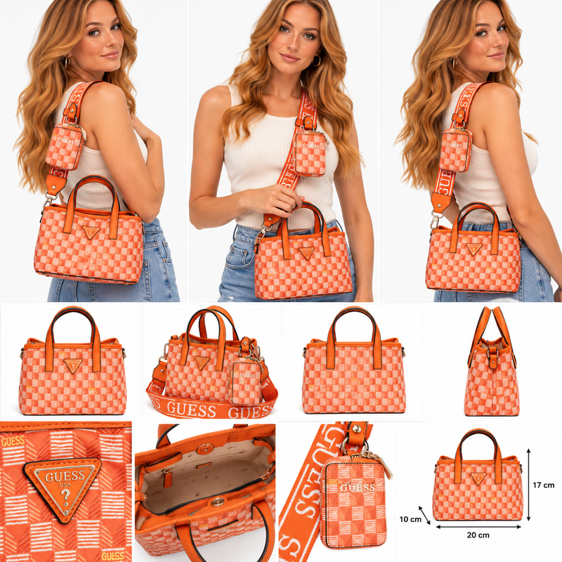 Guess G Wave Mini Crossbody Handbag Orange