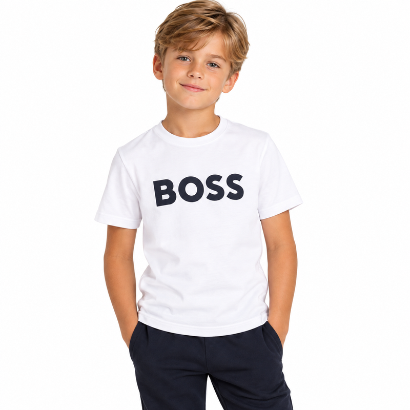 BOSS Kids' Logo T-Shirt | Soft Cotton