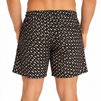 Hugo Boss Boy's Swim Shorts Quick Dry Monochrome Print