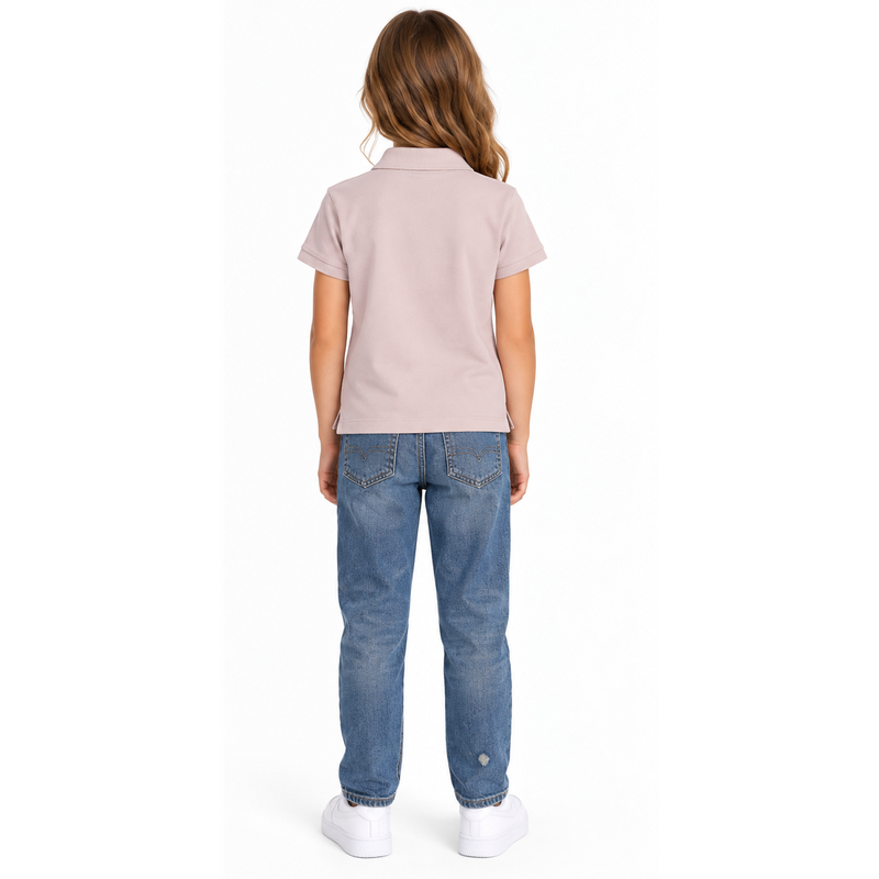 Ralph Lauren Polo Stretch Mesh Polo Shirt Pink Girls