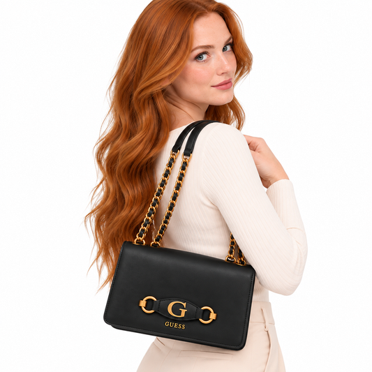 Guess Womens Izzy Crossbody Bag Black VB865421