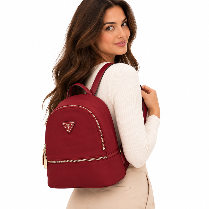 Guess Women's Follie Travel Small Backpack Rust Red