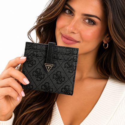 Guess Womens Laurel SLG Card Holder Coal Logo SG850052