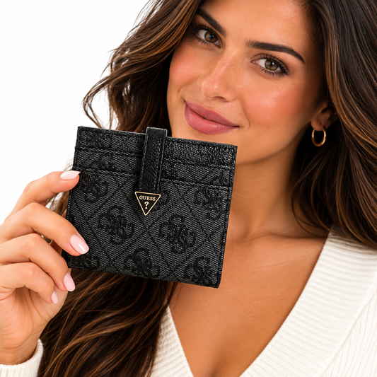 Guess Womens Laurel SLG Card Holder Coal Logo SG850052