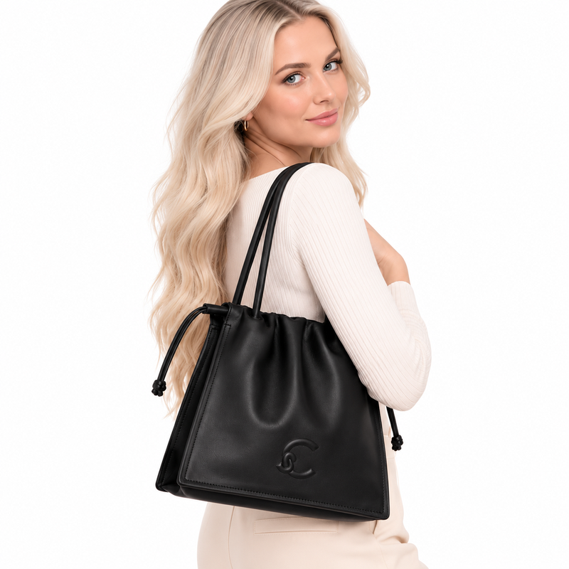 Coccinelle Dulse Leather Handbag Black