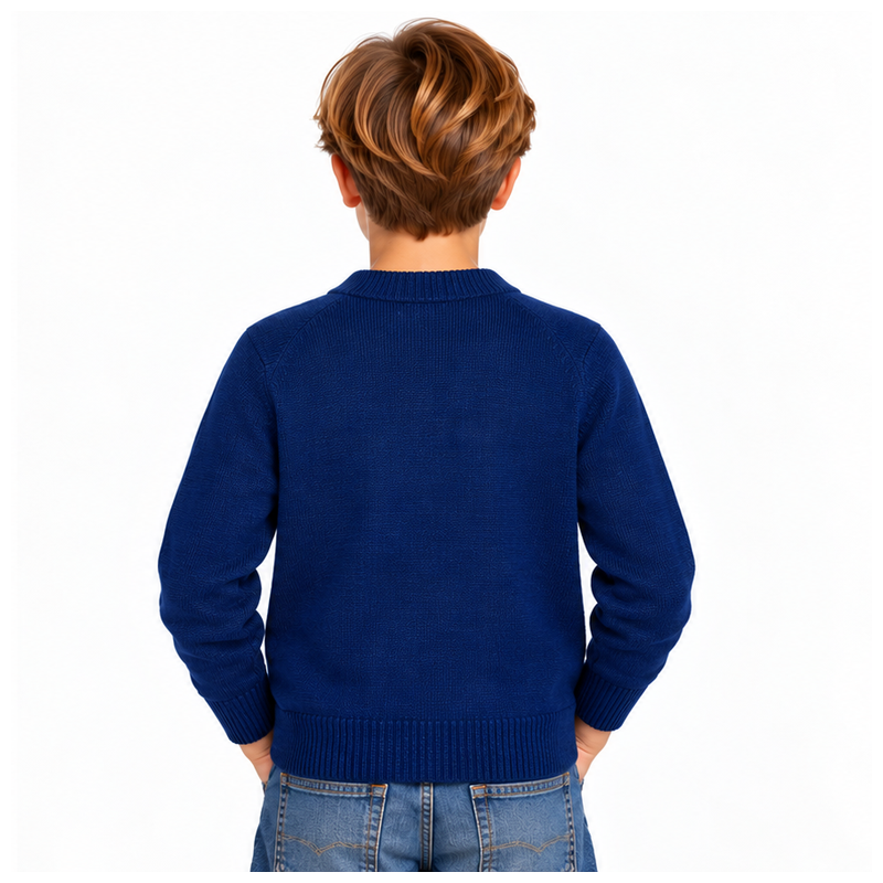 Ralph Lauren Polo Varsity Inspired Cotton Cardigan Blue