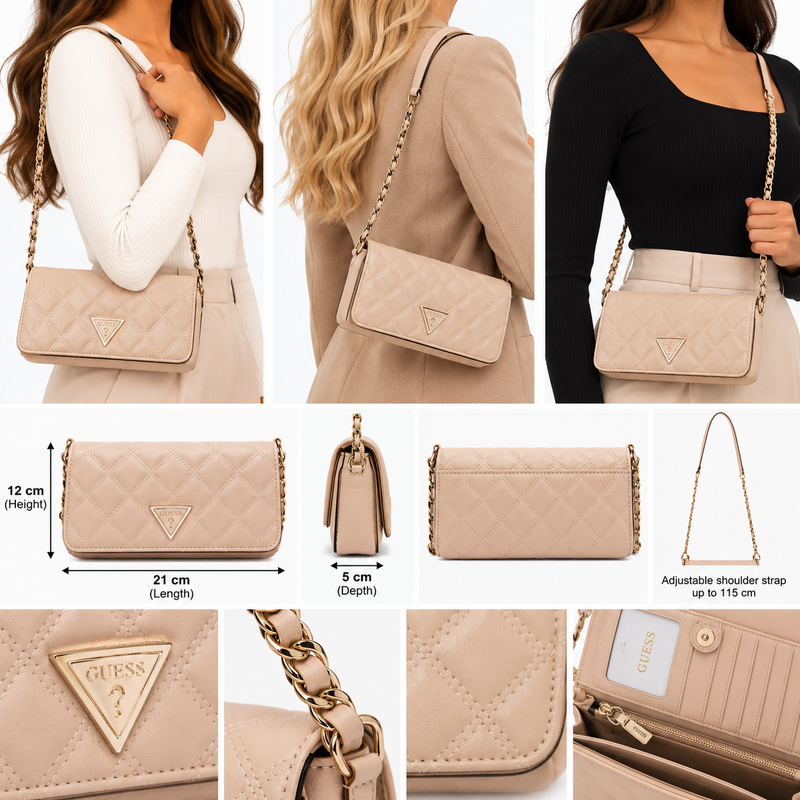 Guess Women's Giully Mini Crossbody Bag Light Beige