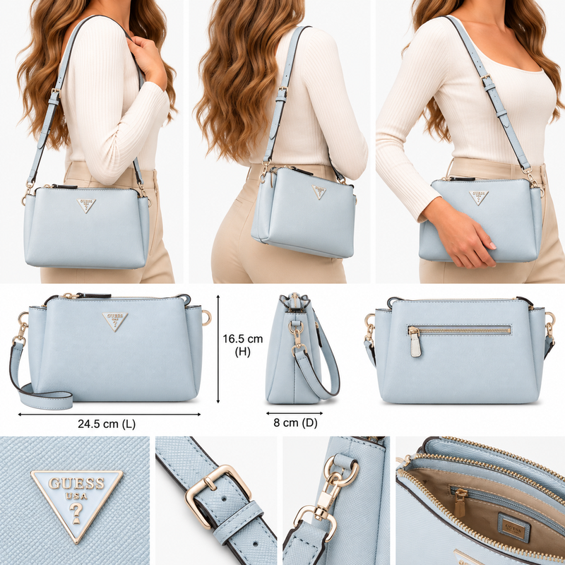 Guess Women's Noelle II Crossbody Bag Misty Blue