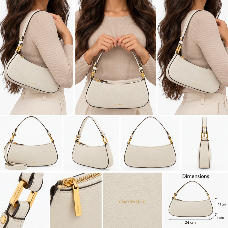 Coccinelle Women's Merveille Shoulder Handbag White