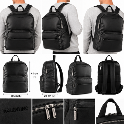 Mario Valentino Mens Ivan Re Backpack Black VBS7O524
