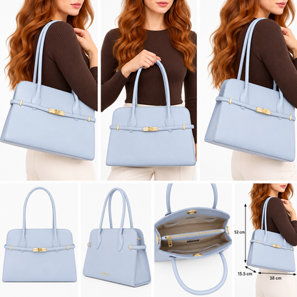 Furla Women's Goccia L Dome Handbag Nuvola Blue