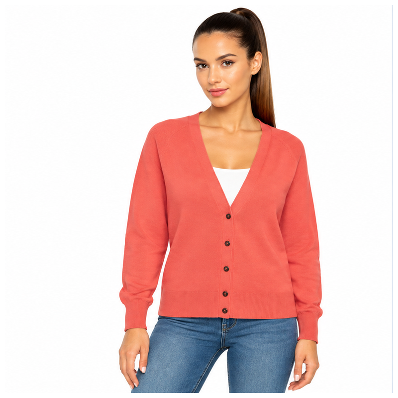 Fynch-Hatton Women's Cardigan Coral - Parent Variant