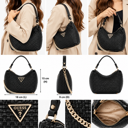 Guess Womens Etel Mini Shoulder Bag Black WG921973