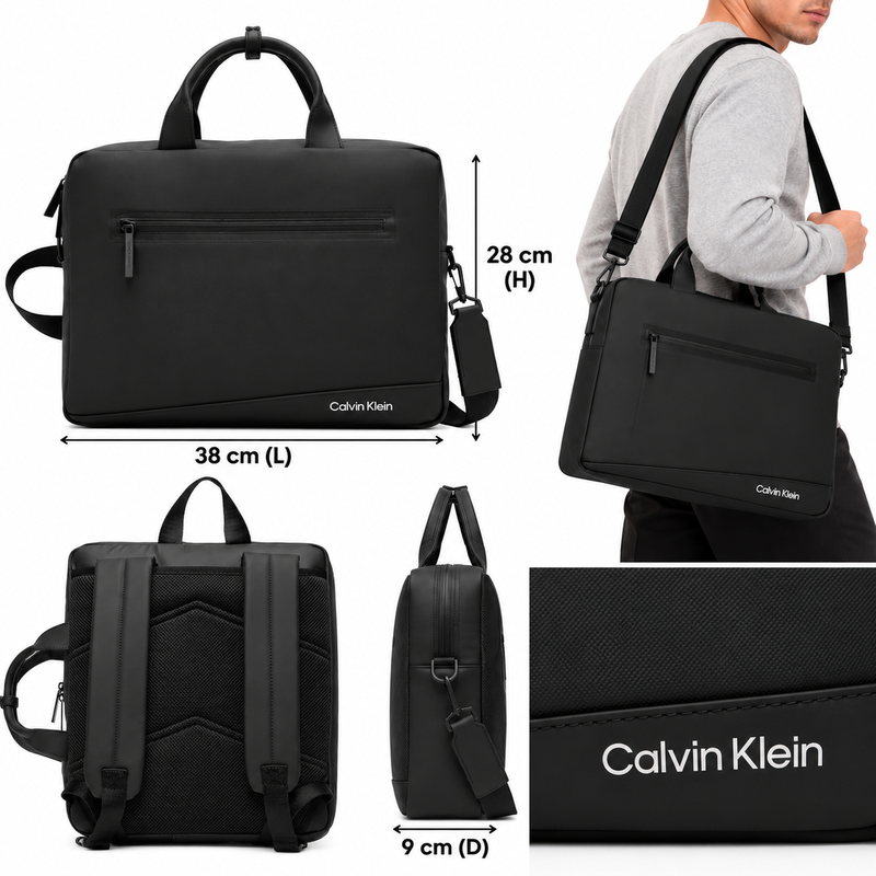 Calvin Klein Men's Laptop Bag Black K50K11712