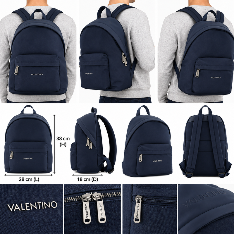 Mario Valentino Men's Oceano Re Backpack Blue