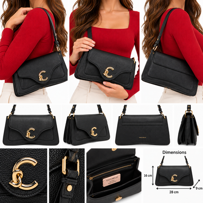 Coccinelle Womens C-Me Leather Bag Black E1SSL120101