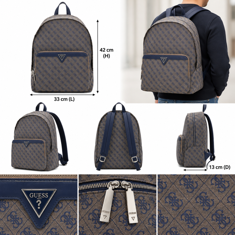 Guess Mens Backpack Brown / Blue HMMILJP4211