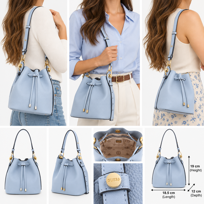 Furla Women's Sfera Mini Bucket Bag Nuvola Blue