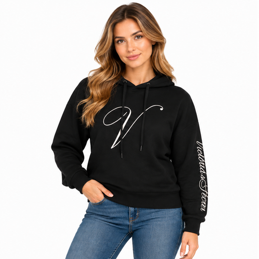Victoria's Secret 'V' Black Hoodie Women's