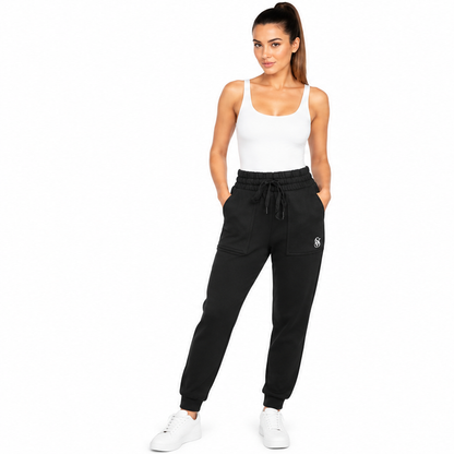 Victoria's Secret Cuffed Womens Black Fleece Joggers - Medium