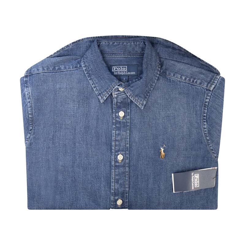 Ralph Lauren Polo Slim Fit Denim Blue Shirt