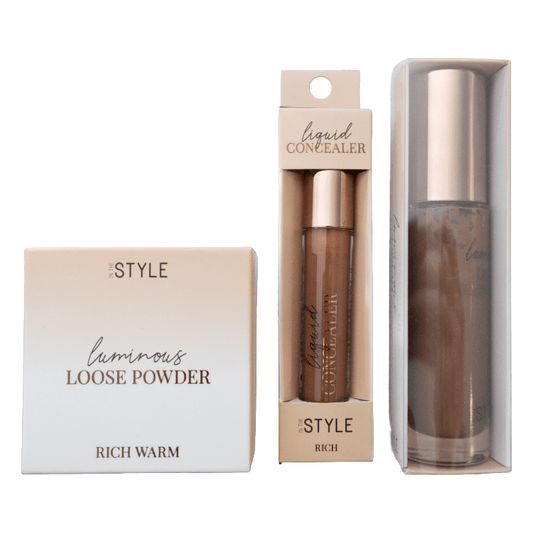 In The Style Makeup Bundle Gift – 3-Pieces Cosmetics Set - Rich