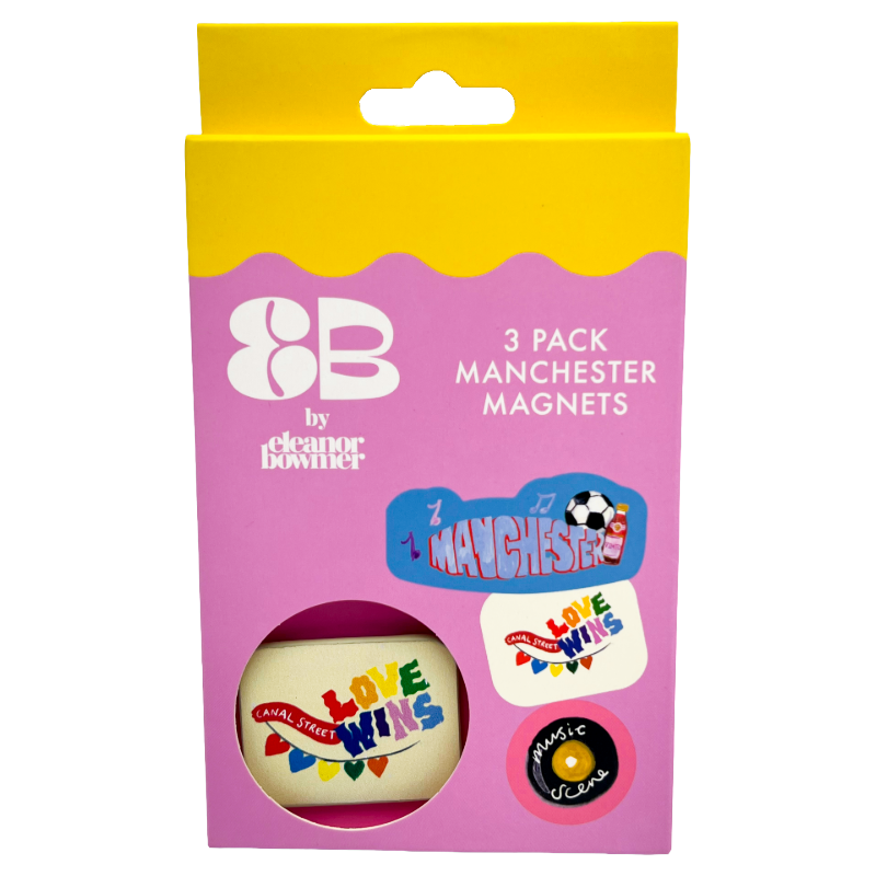 Eleanor Bowmer 3 Pack Manchester Fridge Magnet