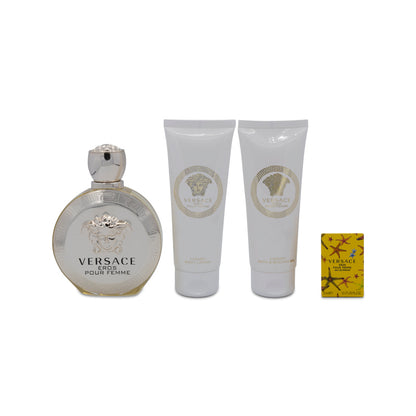 Versace Eros Pour Femme 100ml EDP Fragrance Gift Set (Blemished Box)