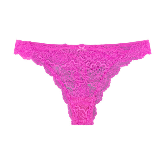 Victoria's Secret Dream Angels Lace Thong - Berry Pink - Large