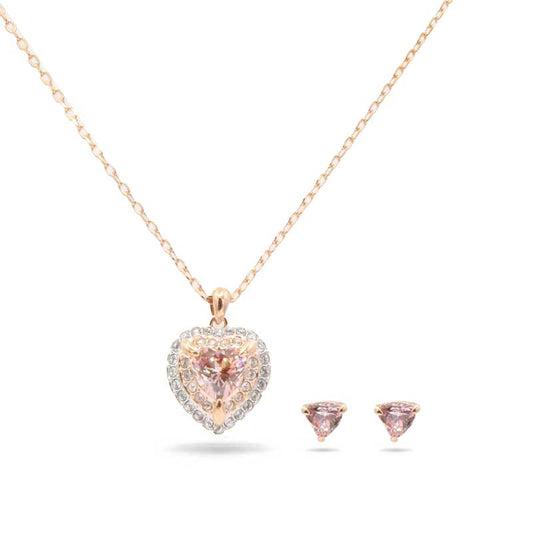 Swarovski One Collection Heart Necklace & Earring Jewellery Set 5492271