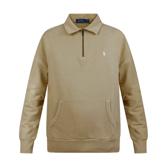 Ralph Lauren Polo Quarter-Zip Sweatshirt Beige