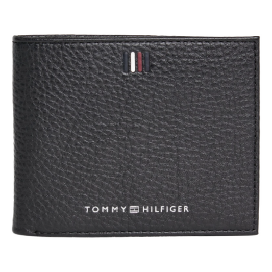 Tommy Hilfiger Mens Mini Credit Card Wallet Black 100% Leather