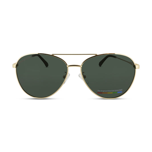 Polaroid Gold & Green Pilot Men's Sunglasses PLD 4142