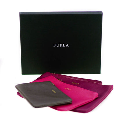 Furla Bags Leather Clutch Bag & Purse Set Of 3
