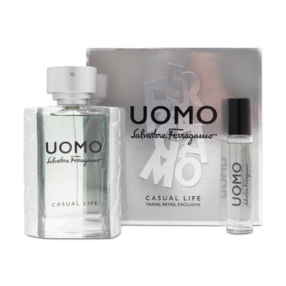 Salvatore Ferragamo Uomo Casual Life 100ml Eau De Toilette Gift Set