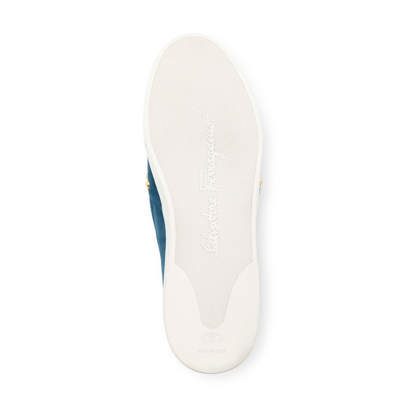 Salvatore Ferragamo Shoes Spargi Cypress Tr Suede Calf Blue Women's