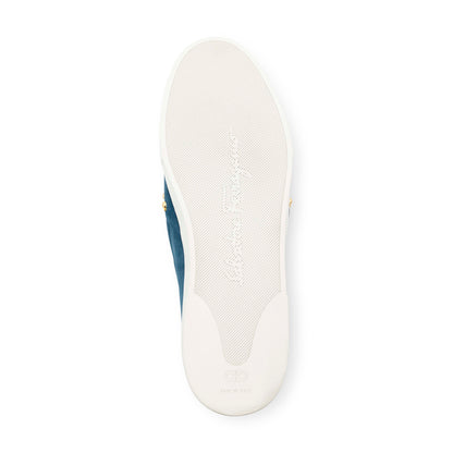 Salvatore Ferragamo Shoes Spargi Cypress Tr Suede Calf Blue Women's