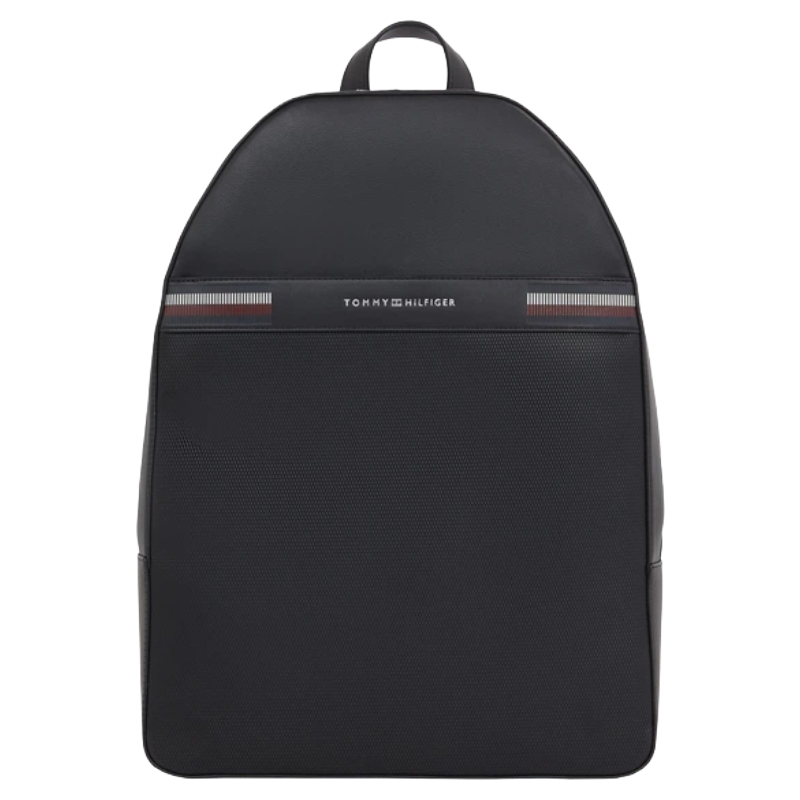 Tommy Hilfiger TH Textured Black Dome Backpack