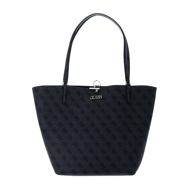 Guess Alby 4G Logo Latte Tote Shopper Bag SA745523 Coal/Black