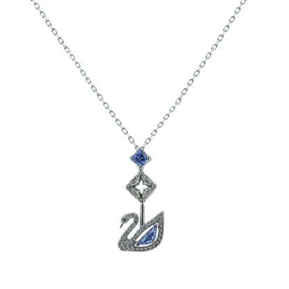 Swarovski Dazzling Blue Swan Necklace 