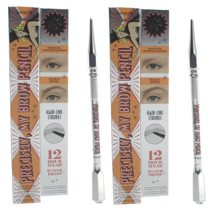 Benefit Precisely My Brow Pencil Set 3 Warm Light Brown x 2 Full Size